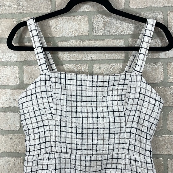 ABERCROMBIE & FITCH white tweed mini dress size M - Picture 4 of 12